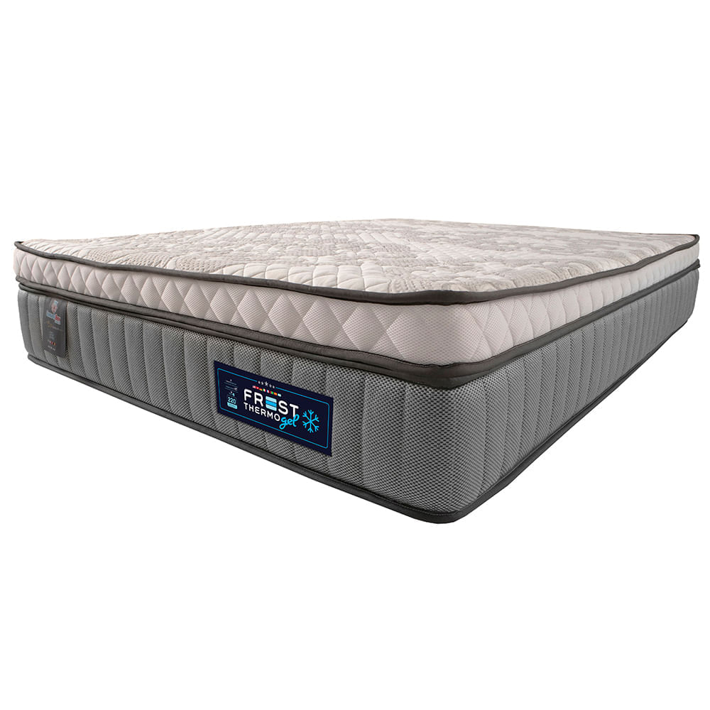 Cama Box King Colchão Euro Pillow + Box 193x203x60 Molas Ensacadas Cama inBox Frost ThermoGel Living - Imagem 7