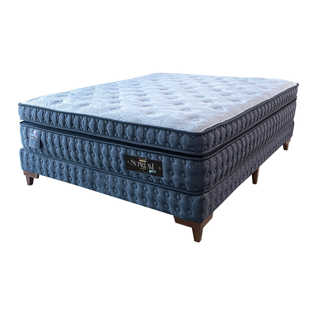 Cama Box Casal Colchão Euro Pillow + Box 138x188x70 Molas Ensacadas Cama inBox Supreme Confort Gel Living - Imagem 7