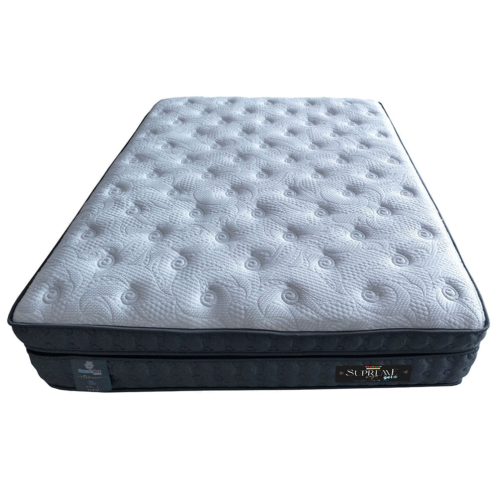 Cama Box Casal Colchão Euro Pillow + Box 138x188x70 Molas Ensacadas Cama inBox Supreme Confort Gel Living - Imagem 5