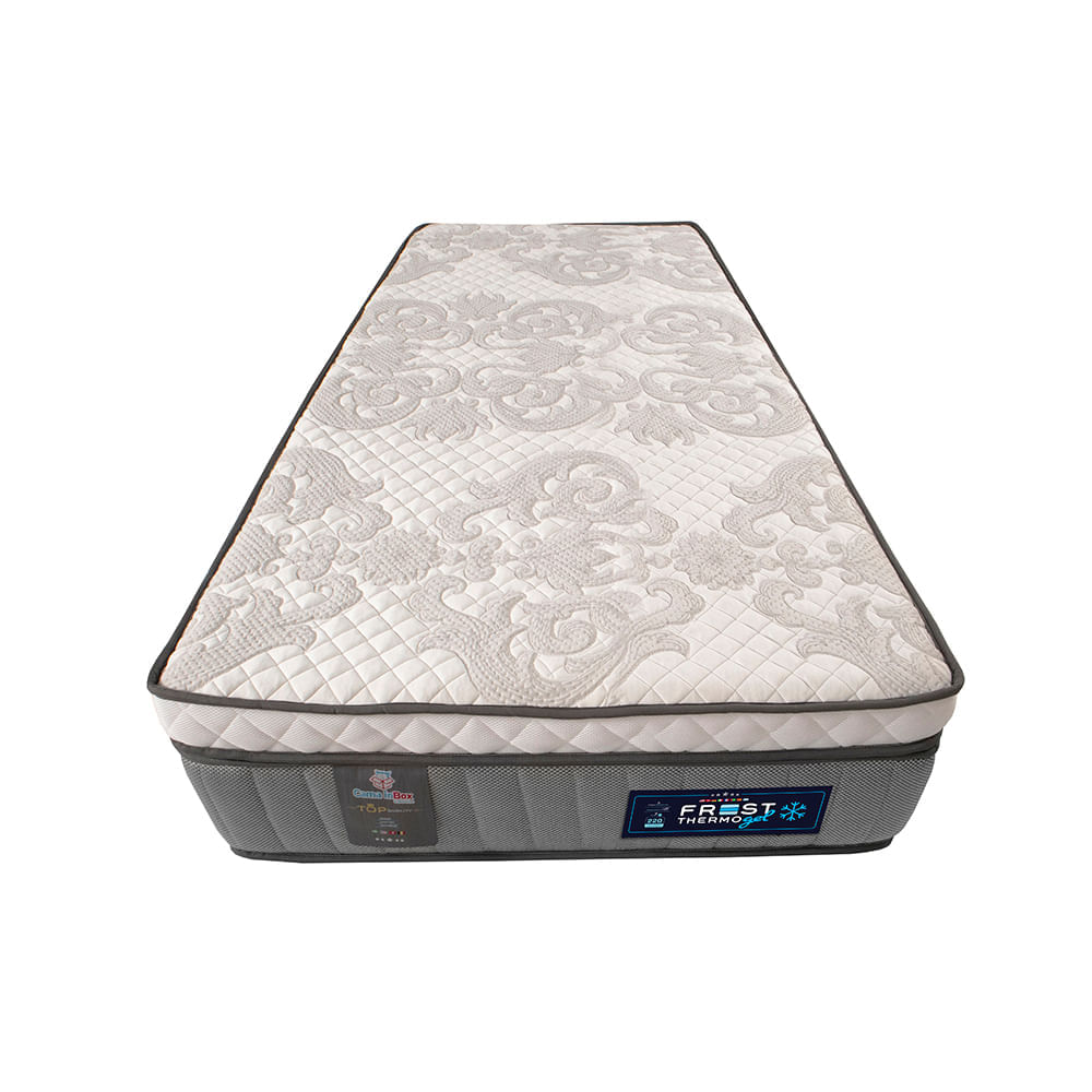 Cama Box Solteiro Colchão Euro Pillow + Box 88x188x60 Molas Ensacadas Cama inBox Frost ThermoGel Living - Imagem 5