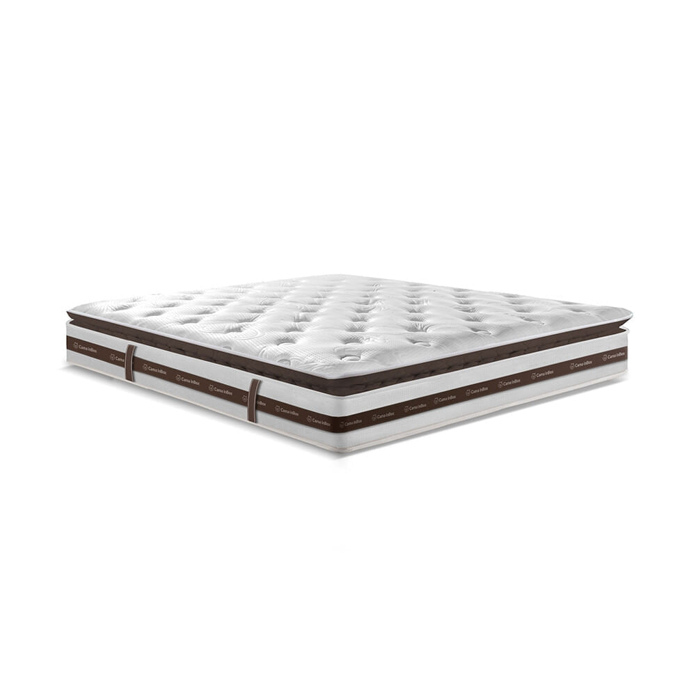 Cama Box Casal Colchão + Box 138x188 Molas Ensacadas Cama inBox Relax Pillow Café - Imagem 4