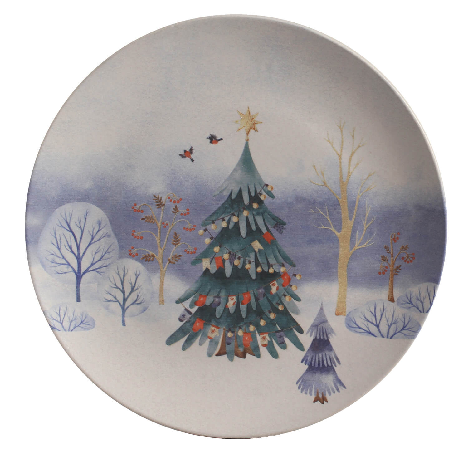 Conjunto com 6 Pratos Raso Coup Stoneware Magia Glacial Ø26cm