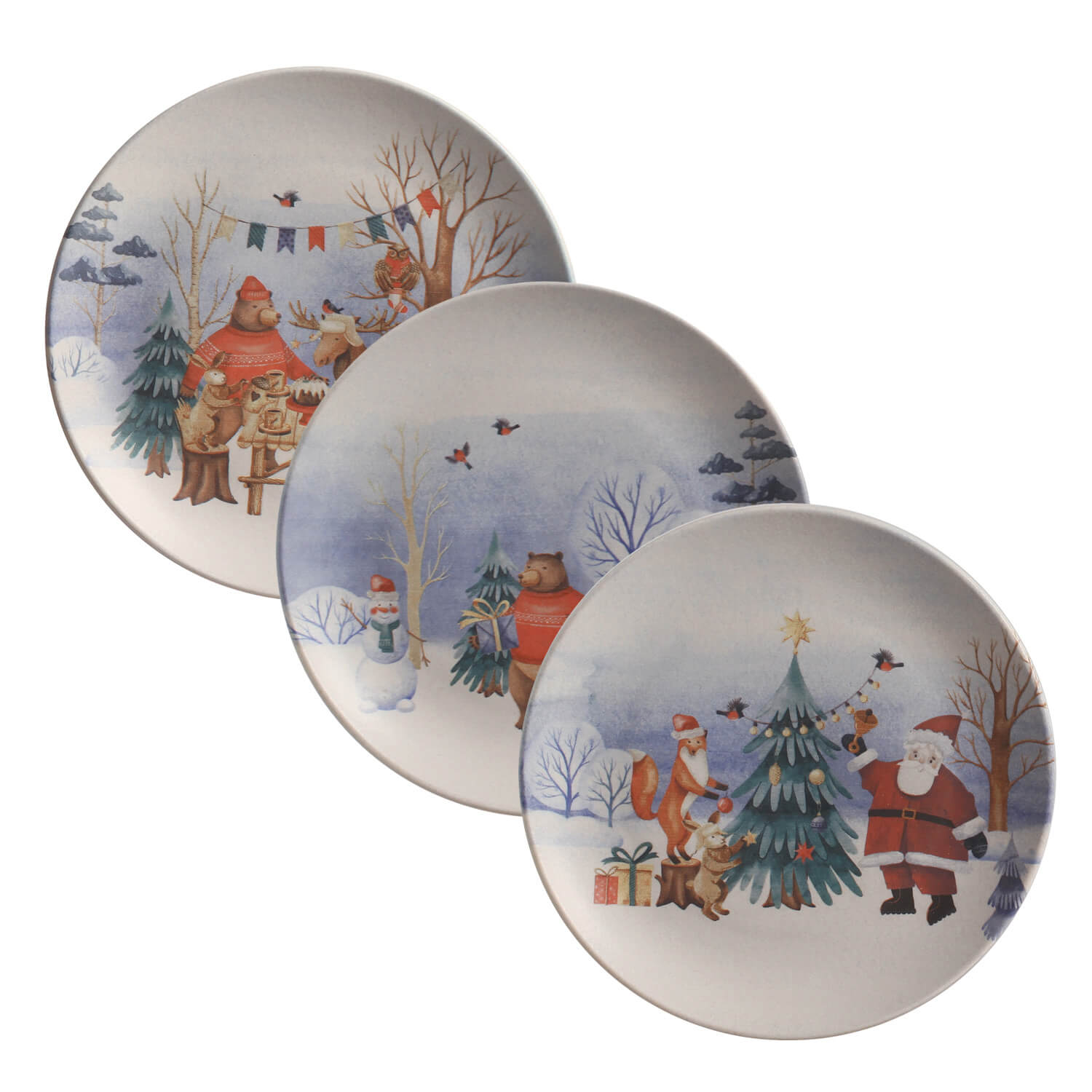 Kit com 6 Pratos de Sobremesa Coup Stoneware Magia Glacial Ø19,4cm