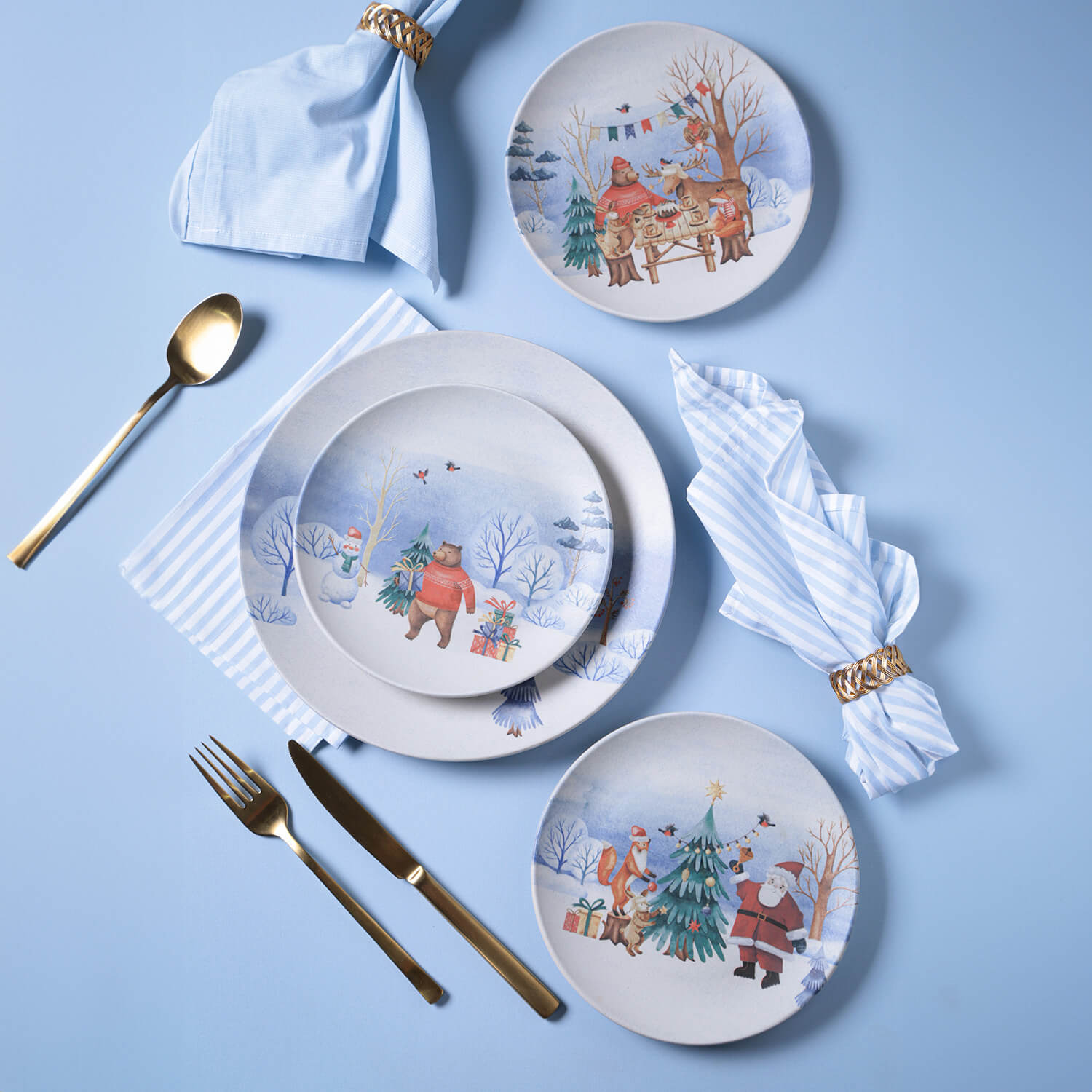 Kit com 6 Pratos de Sobremesa Coup Stoneware Magia Glacial Ø19,4cm - Imagem 2