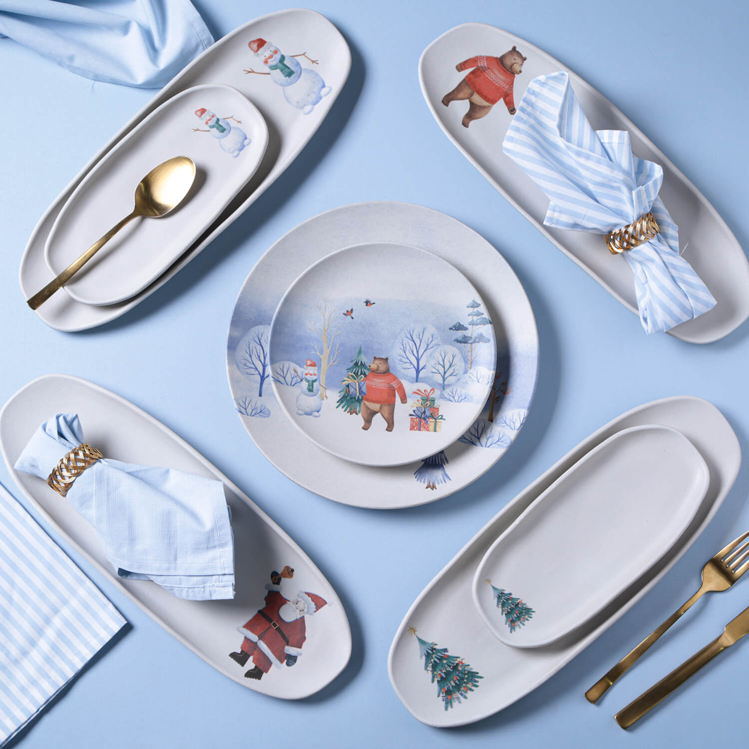 Kit com 6 Pratos de Sobremesa Coup Stoneware Magia Glacial Ø19,4cm - Imagem 3