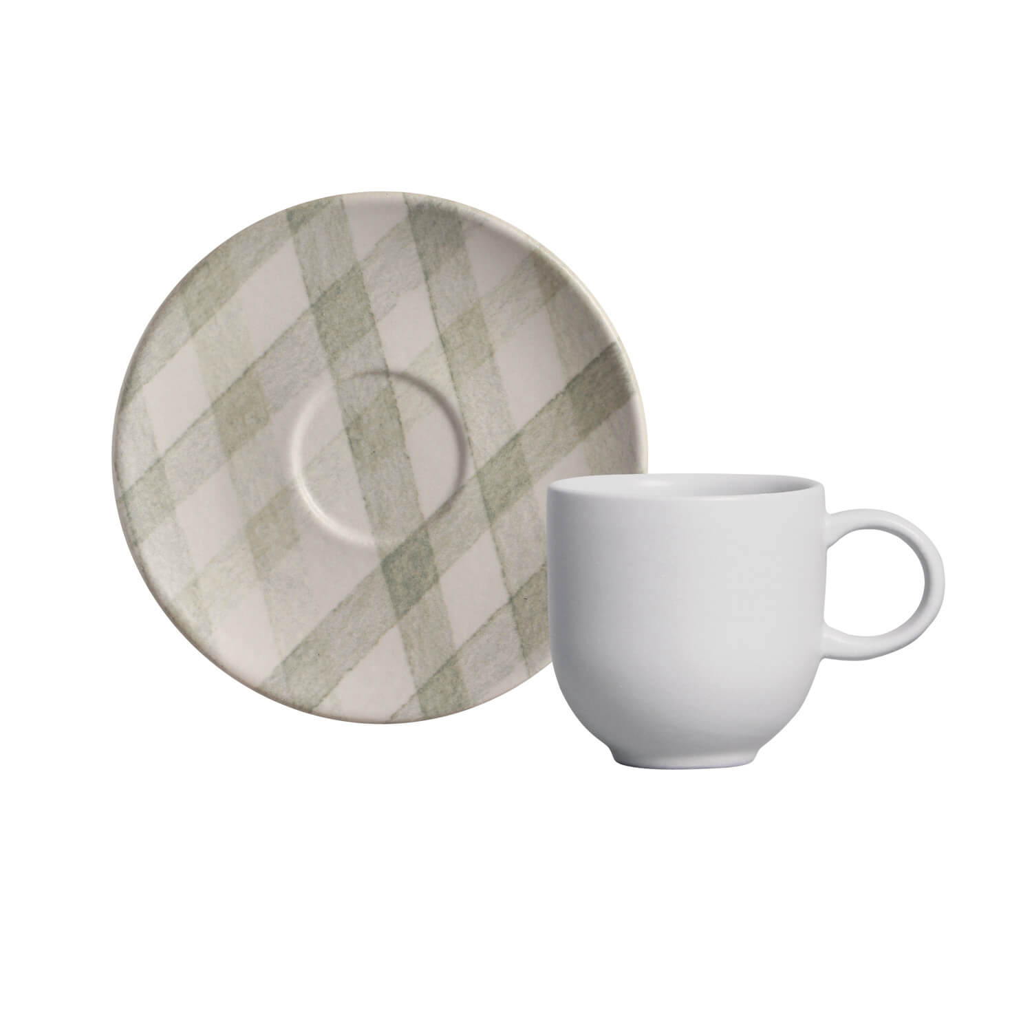 Conjunto com 6 Xícaras de Café com Pires Coup Stoneware Christmas Card 97ml