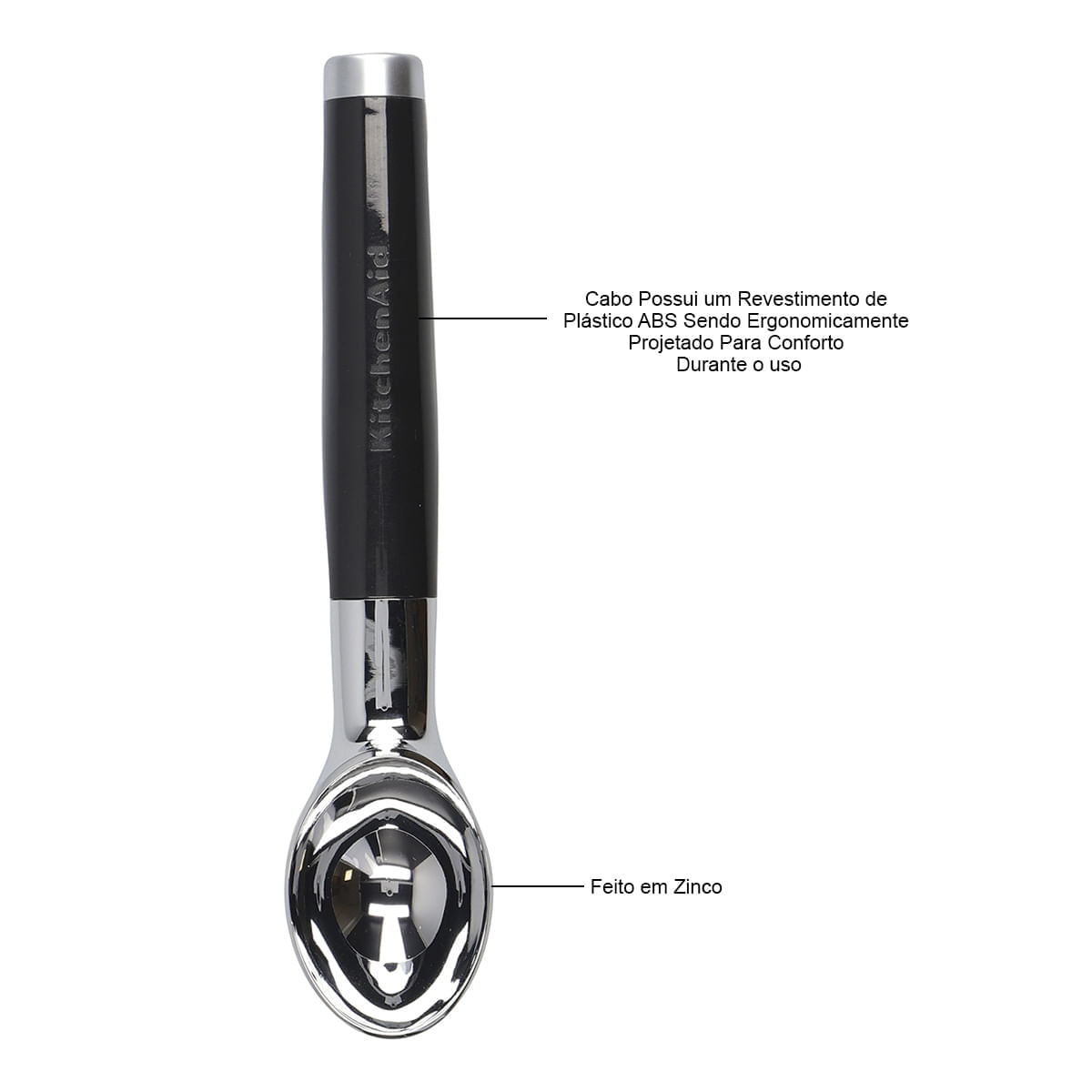 Colher Concha para Sorvete em Zinco Kitchenaid - Imagem 3