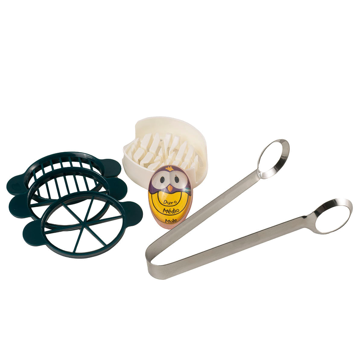 Kit para Ovos Cortador Timer e Pegador Cozinha Prana - Imagem 3