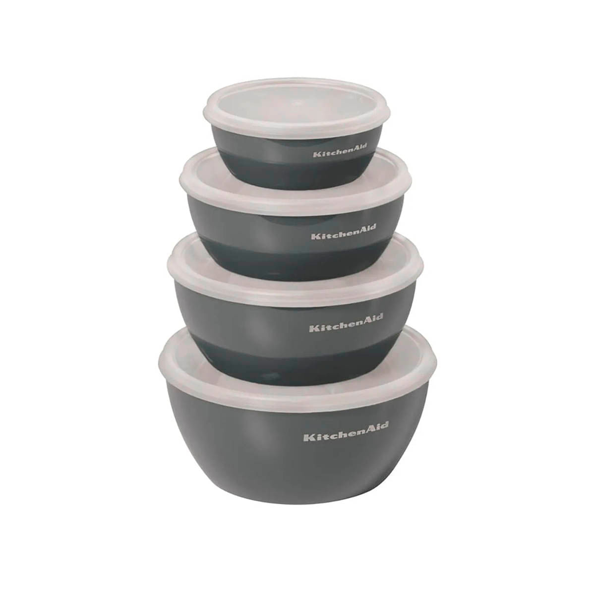 Conjunto 4 Tigelas De Preparação Multiuso Cinza KitchenAid