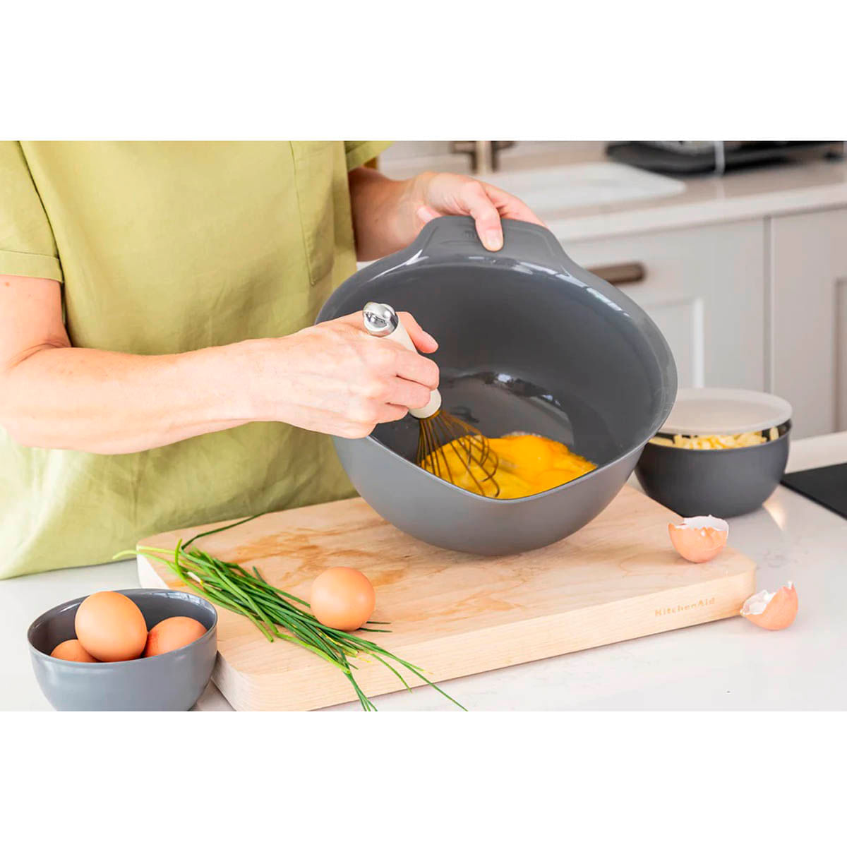 Conjunto Bowls 3 Tigelas Cozinha Multiuso Cinza KitchenAid - Imagem 4