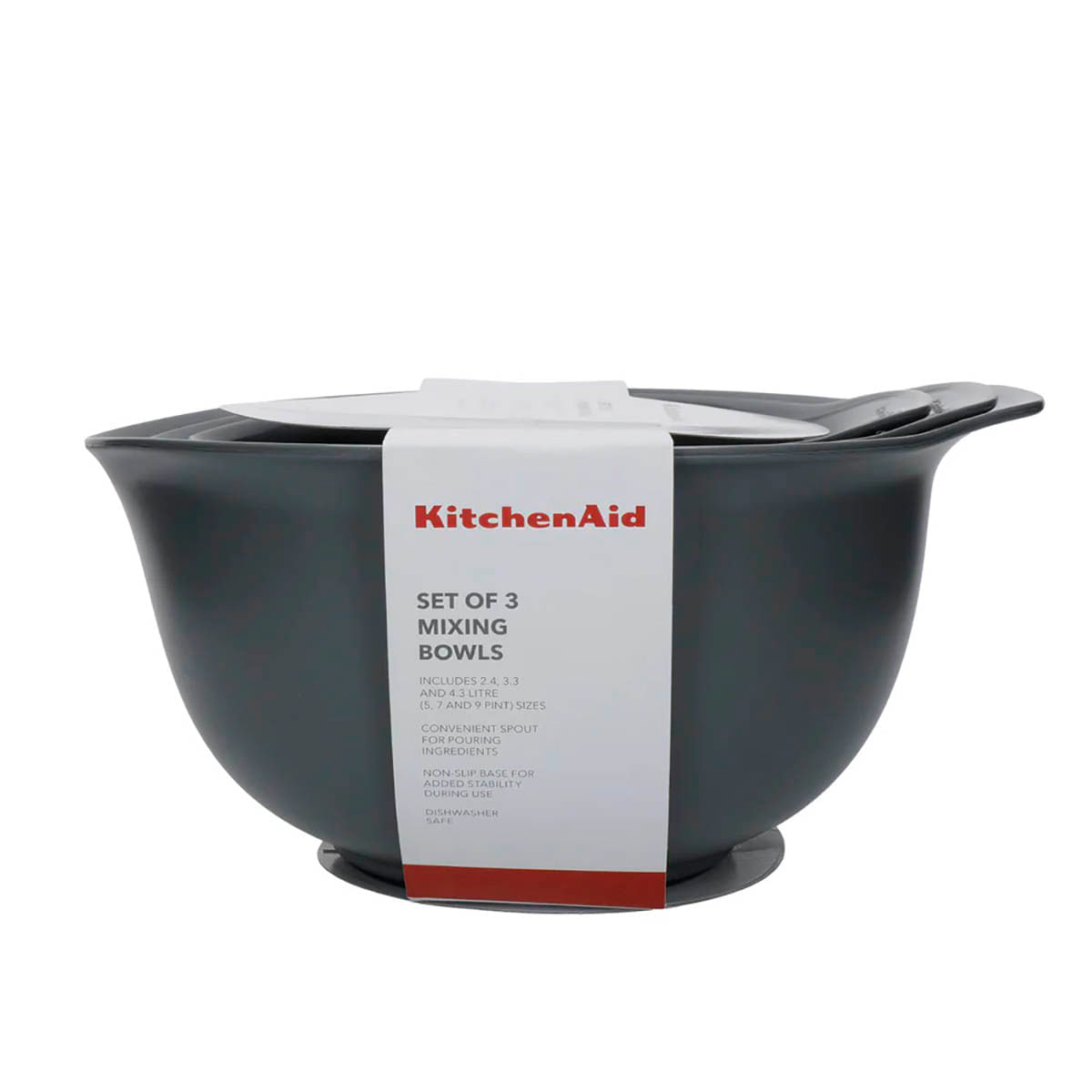 Conjunto Bowls 3 Tigelas Cozinha Multiuso Cinza KitchenAid - Imagem 5