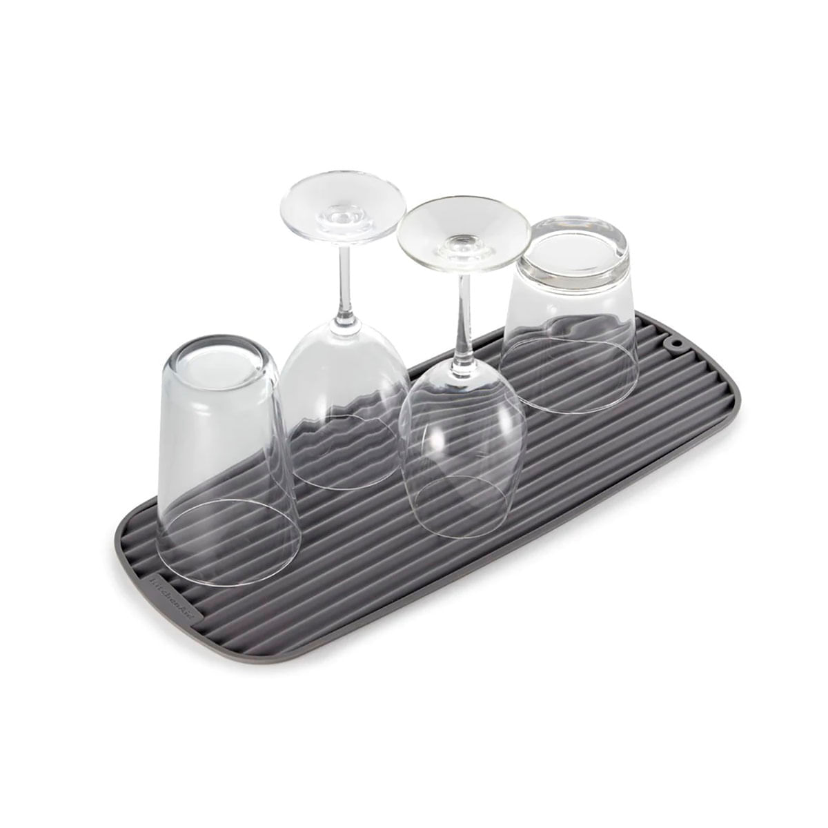 Tapete de Secagem Copos Louças Silicone Cinza KitchenAid
