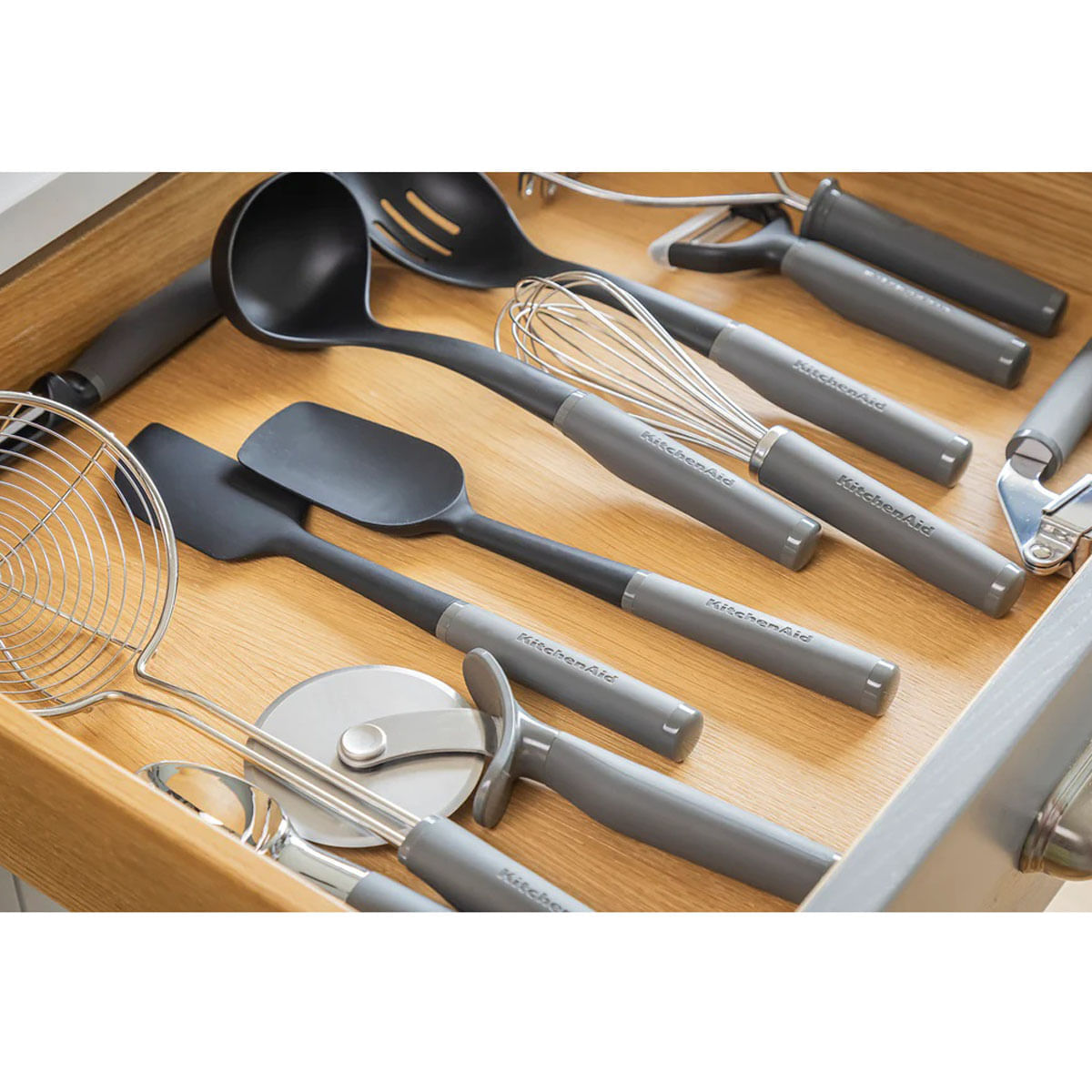 Escumadeira Em Aço Inox Cozinha Frituras Cinza KitchenAid - Imagem 6