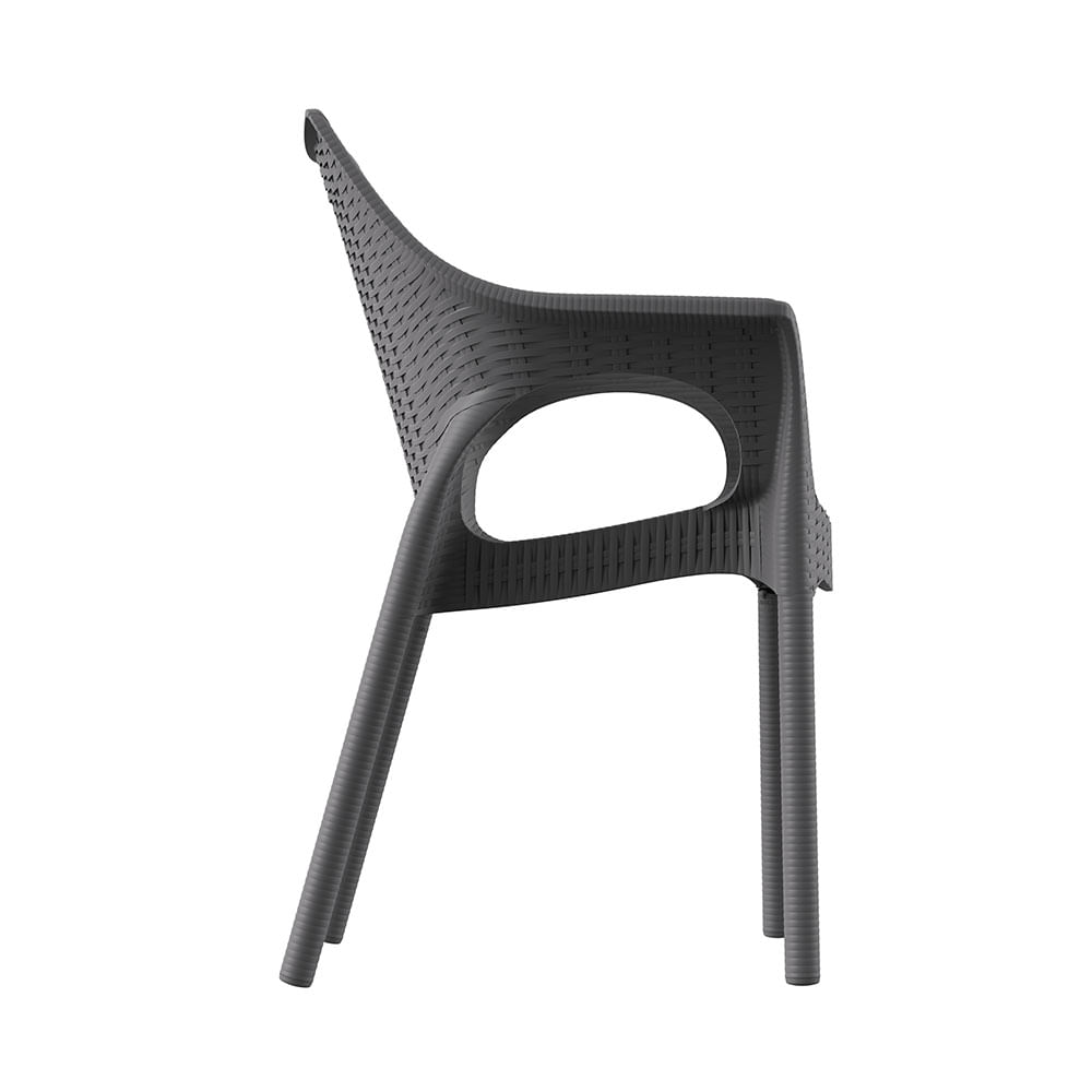 Cadeira Relic em Polipropileno Cinza - Imagem 4