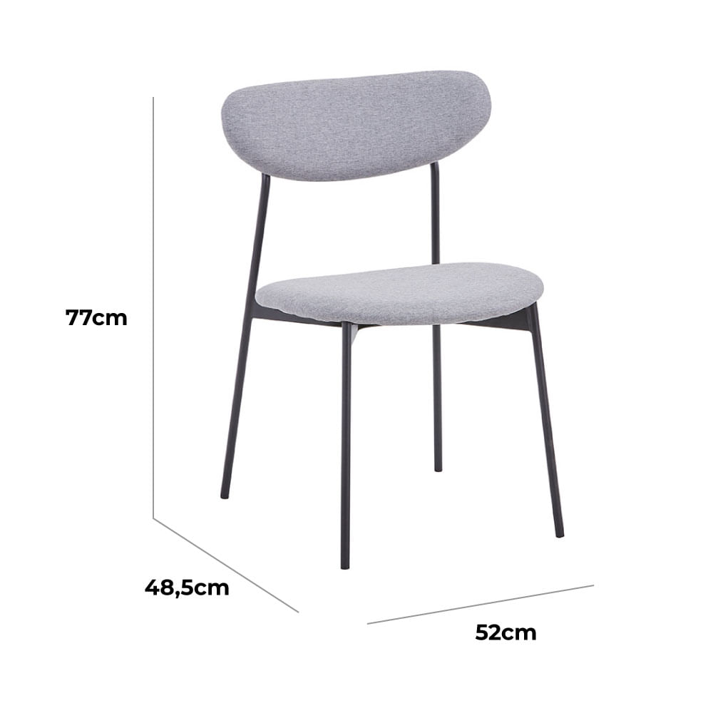 Cadeira Thalita em Linhão Cinza - Imagem 6