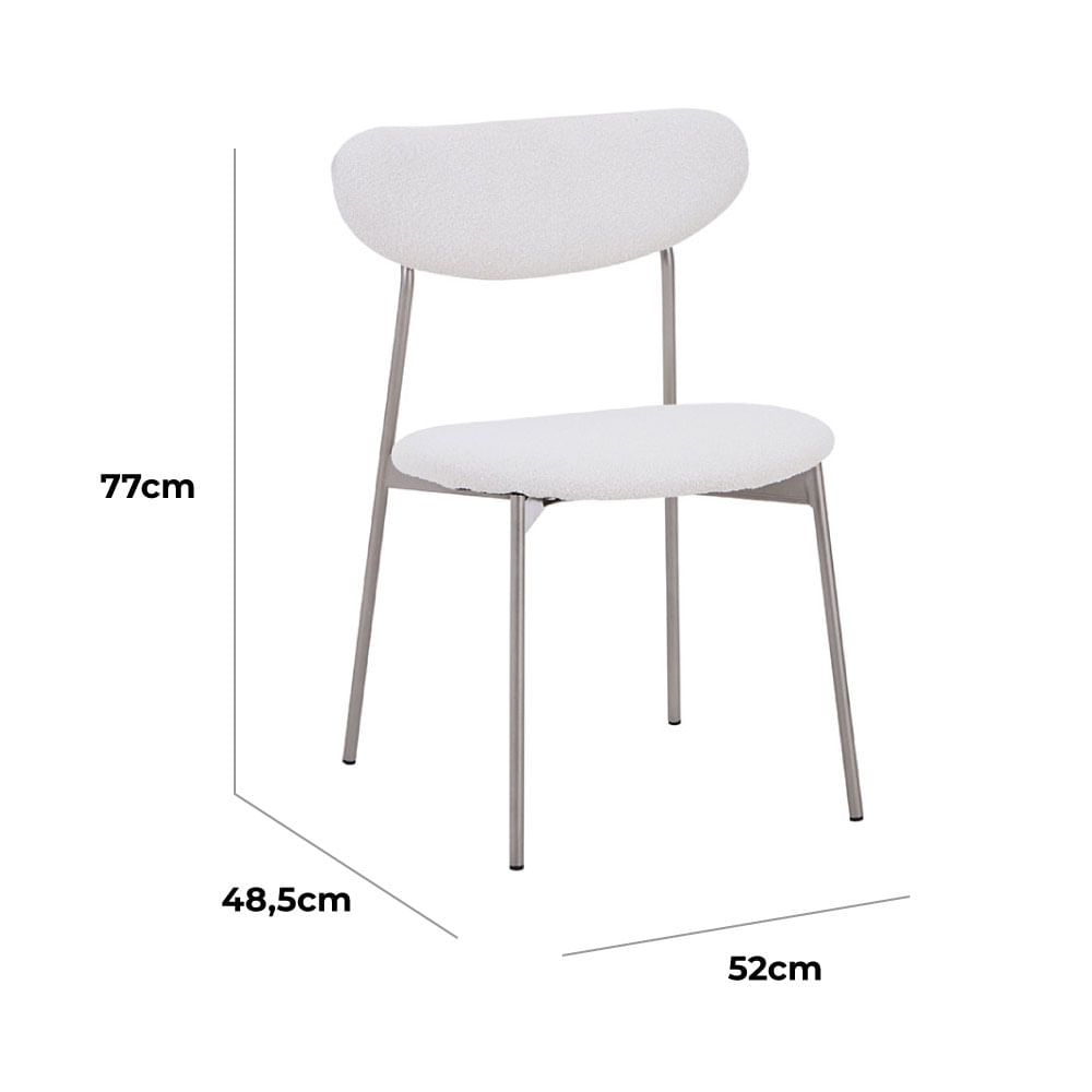 Cadeira Thalita em Boucle Off White - Imagem 6