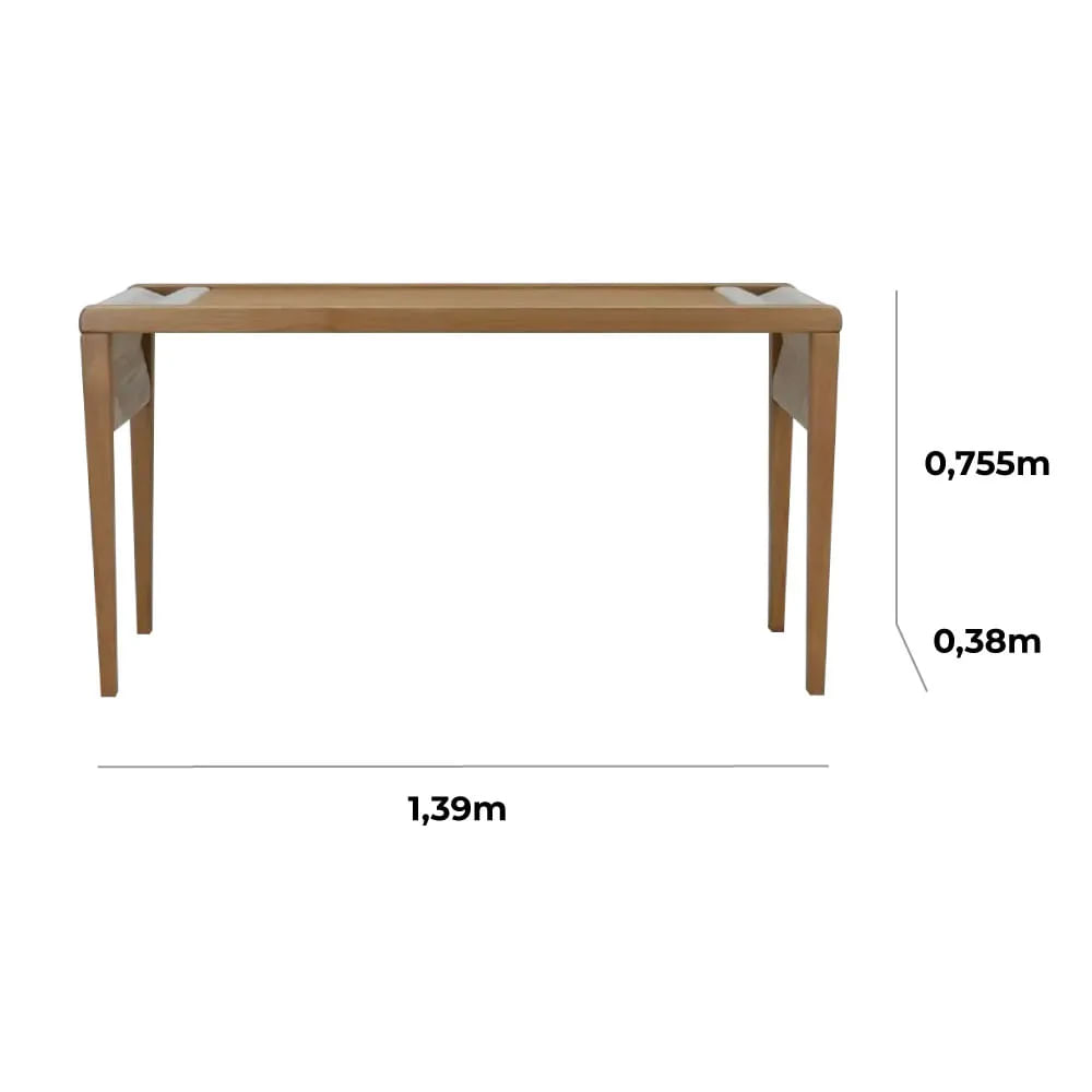 Aparador Cintia em Tauari e Corda Naútica Nude 1,39m - Imagem 4