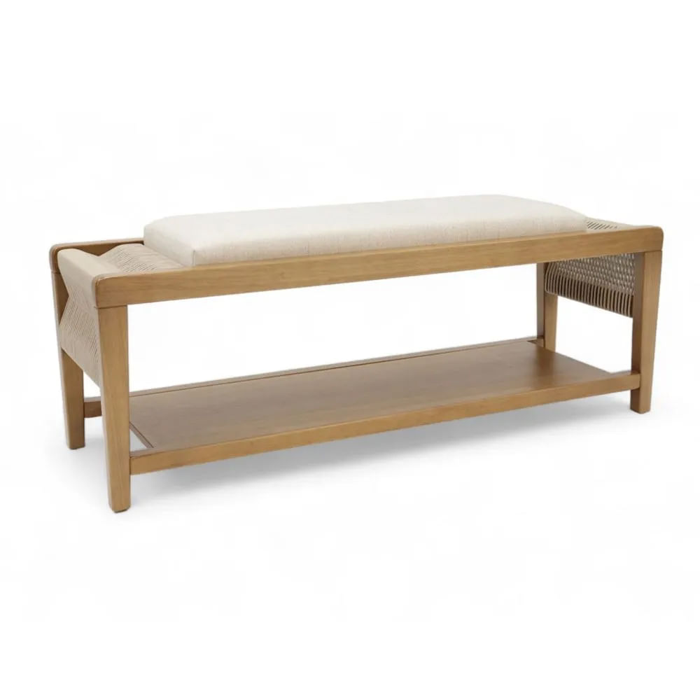 Banco Cintia em Tauari e Corda Naútica Nude 1,20m