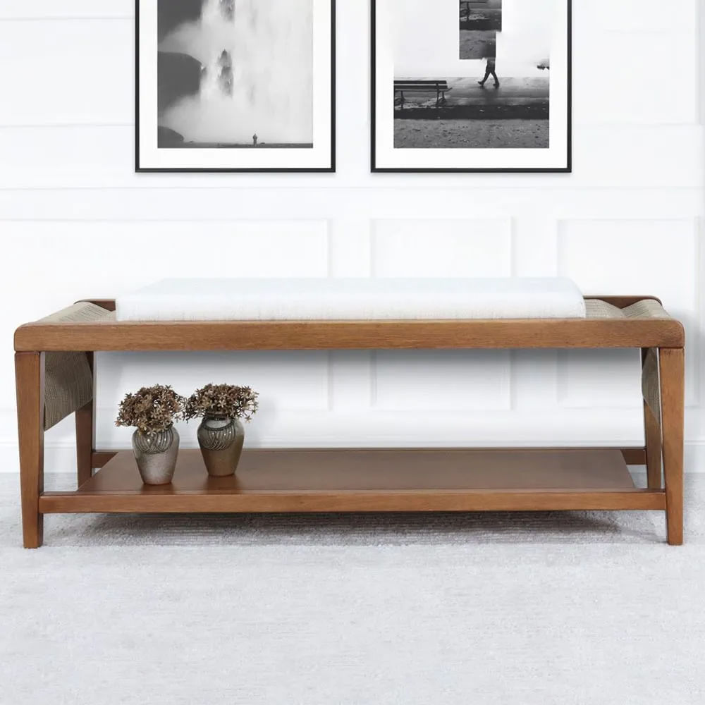 Banco Cintia em Tauari e Corda Naútica Nude 1,20m - Imagem 3