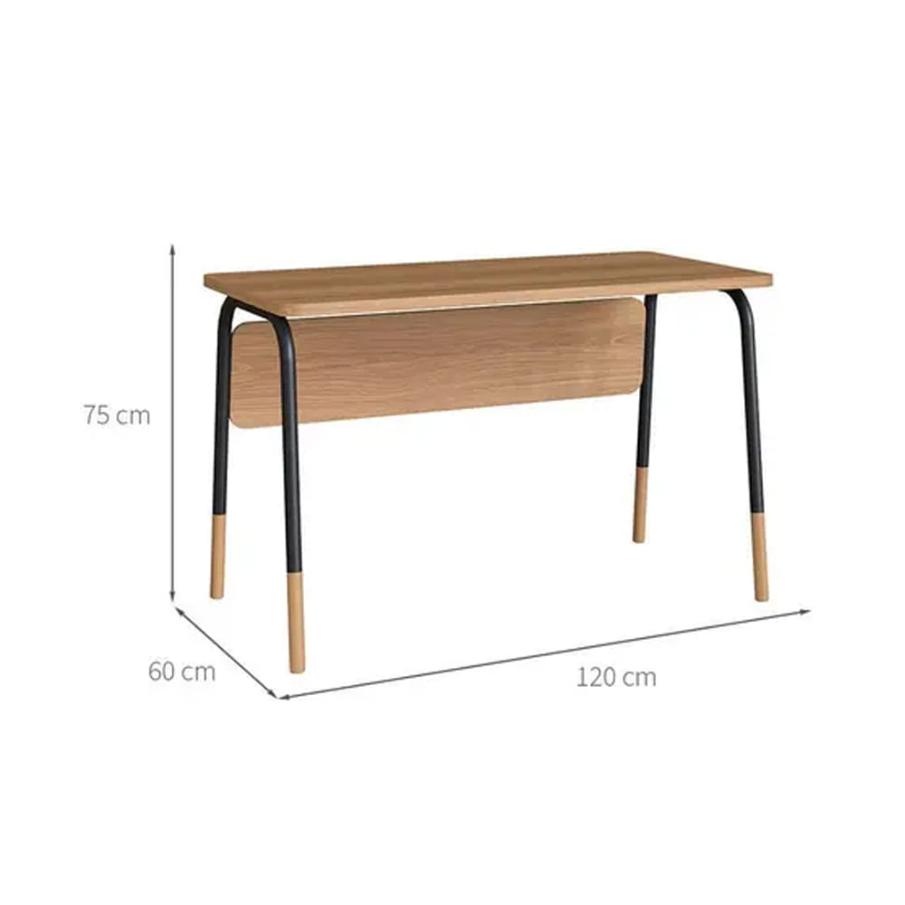 Mesa Escrivaninha Flexus Hanover e Preta 1,20m - Imagem 5