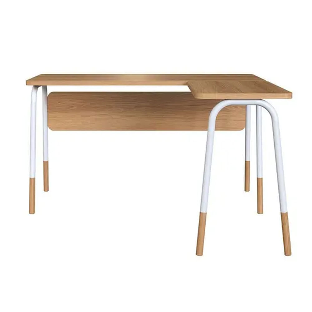 Mesa Escrivaninha Flexus de Canto Hanover e Branca 1,36m - Imagem 2