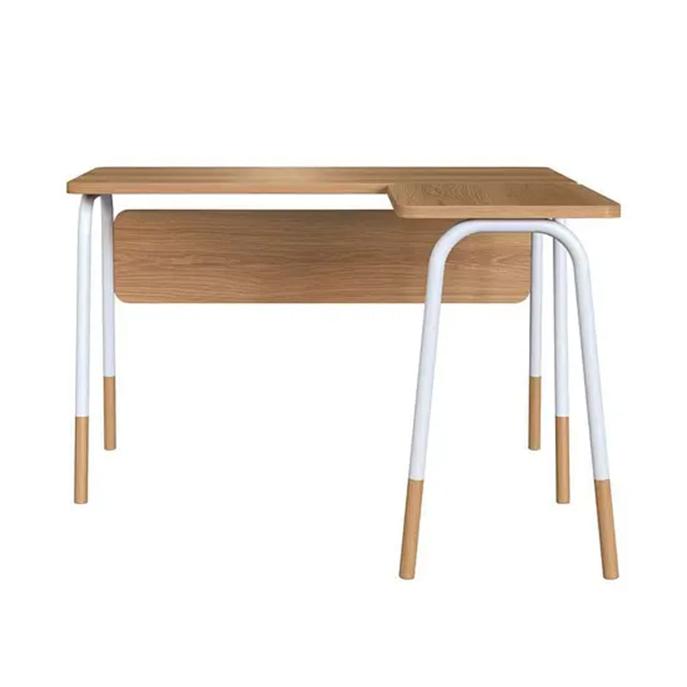 Mesa Escrivaninha Flexus de Canto Hanover e Branca 1,20m - Imagem 2