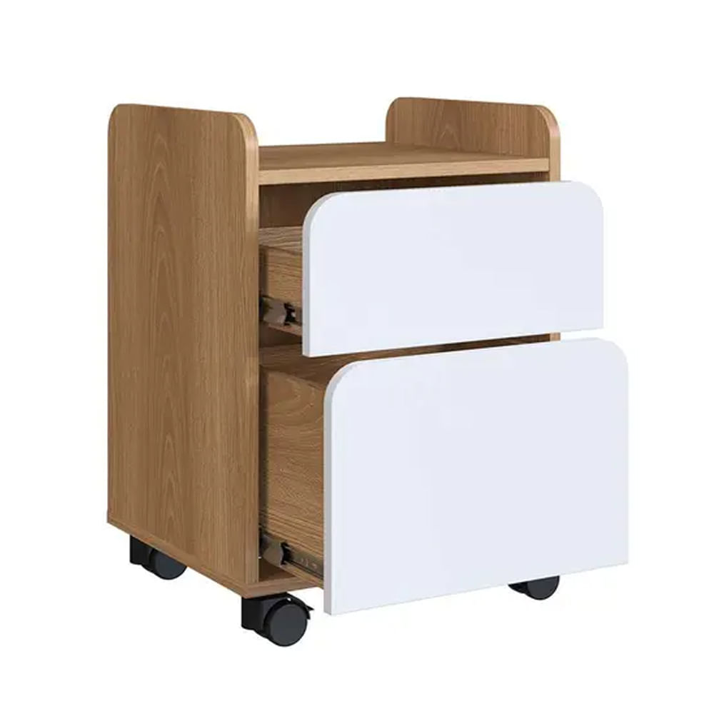 Gaveteiro Flexus com 2 Gavetas Hanover e Branco - Imagem 2