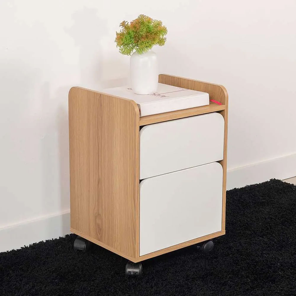 Gaveteiro Flexus com 2 Gavetas Hanover e Branco - Imagem 6