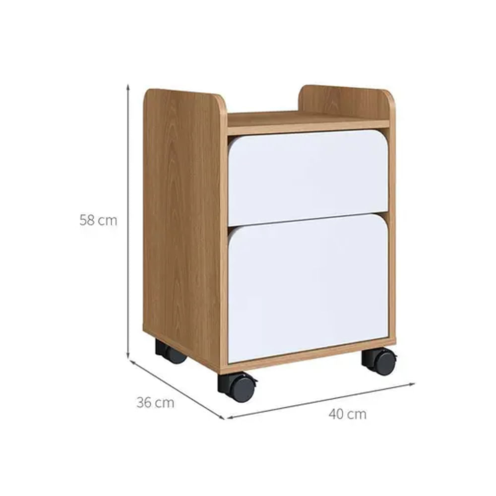 Gaveteiro Flexus com 2 Gavetas Hanover e Branco - Imagem 7