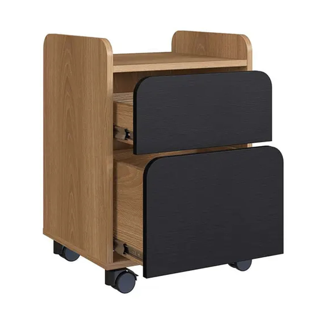 Gaveteiro Flexus com 2 Gavetas Hanover e Preto - Imagem 2