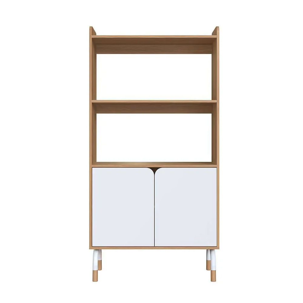 Armário Alto Flexus Home com 2 Portas Hanover e Branco - Imagem 2
