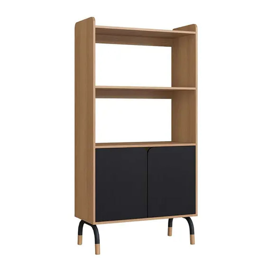 Armário Alto Flexus Home com 2 Portas Hanover e Preto