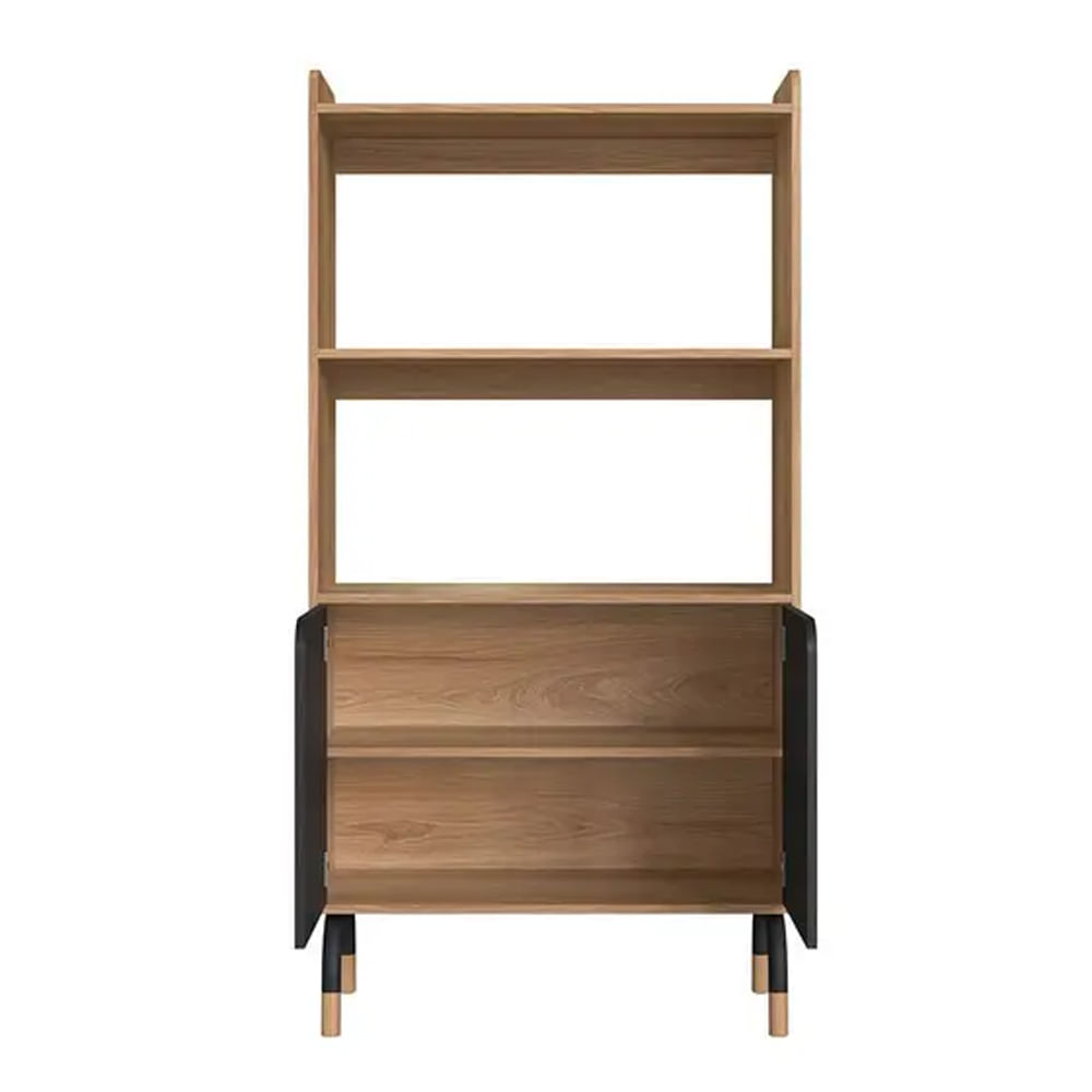 Armário Alto Flexus Home com 2 Portas Hanover e Preto