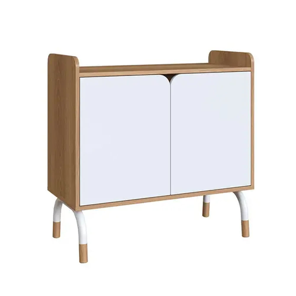 Armário Baixo Flexus Home com 2 Portas Hanover e Branco