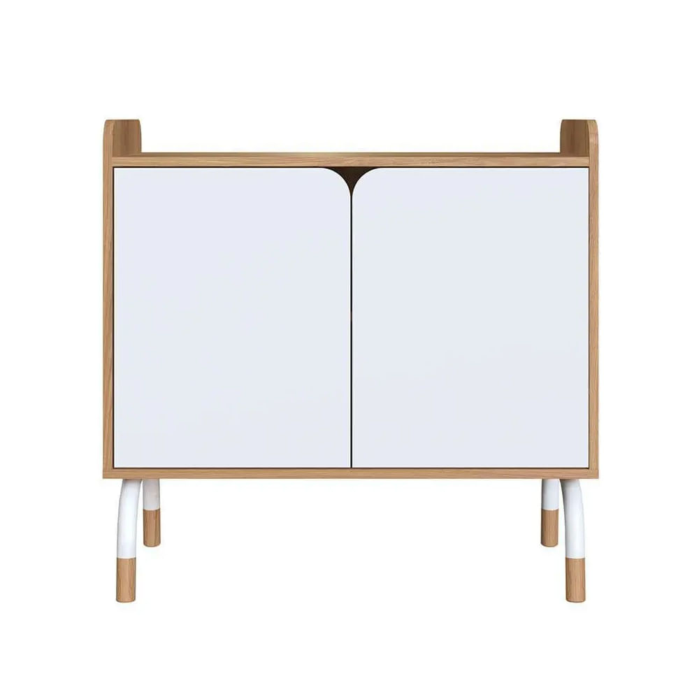 Armário Baixo Flexus Home com 2 Portas Hanover e Branco - Imagem 2