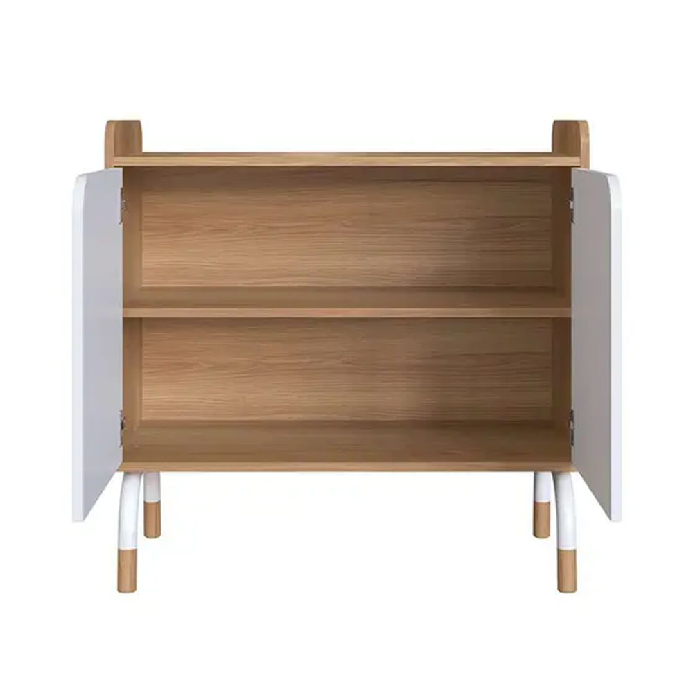 Armário Baixo Flexus Home com 2 Portas Hanover e Branco - Imagem 3