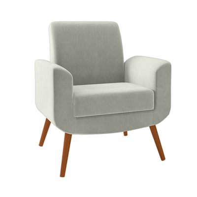 poltrona-turim-veludo-cinza-7612-base-castanho-escuro