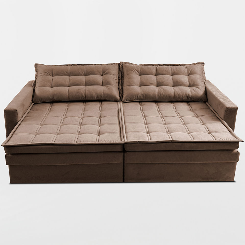 Sofá Sem Caixa Retrátil Baú 1,60m Sofá inBox Silence Velupluma Bege - Imagem 5