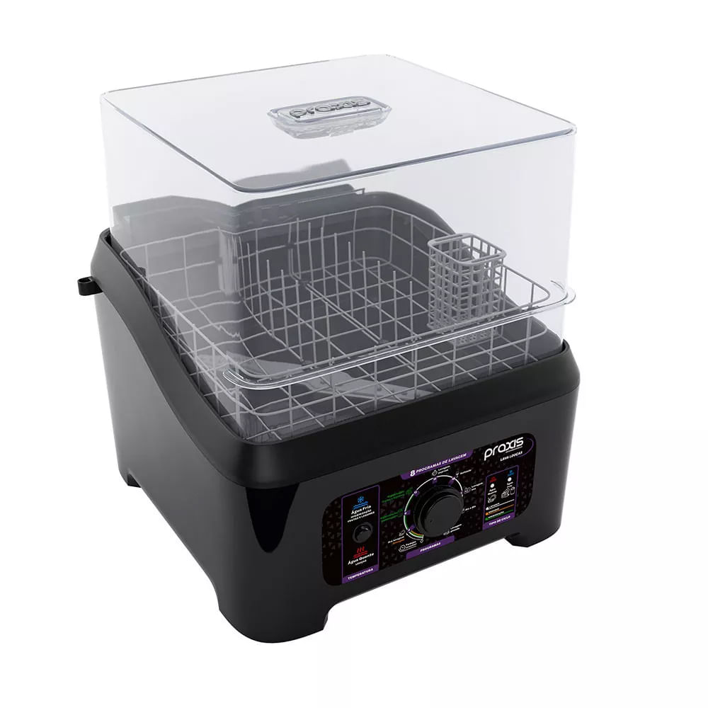 Lava Louças Portátil Semi Automática Praxis Preta 127V - Imagem 3