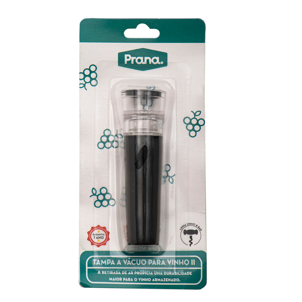Tampa à Vácuo para Vinho Garrafa Adega Sommelier Prana - Imagem 4