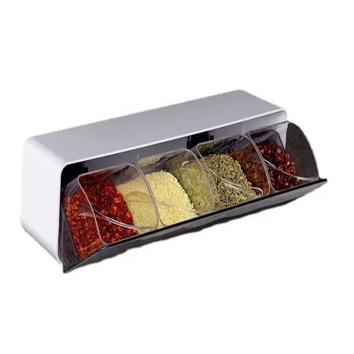 Porta Tempero Condimentos Gaveta 4 Divisórias de Parede - Imagem 2