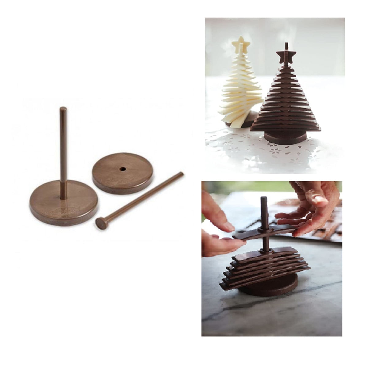 Base 3D para Forma Confeitaria Chocolate Gourmet Silikomart