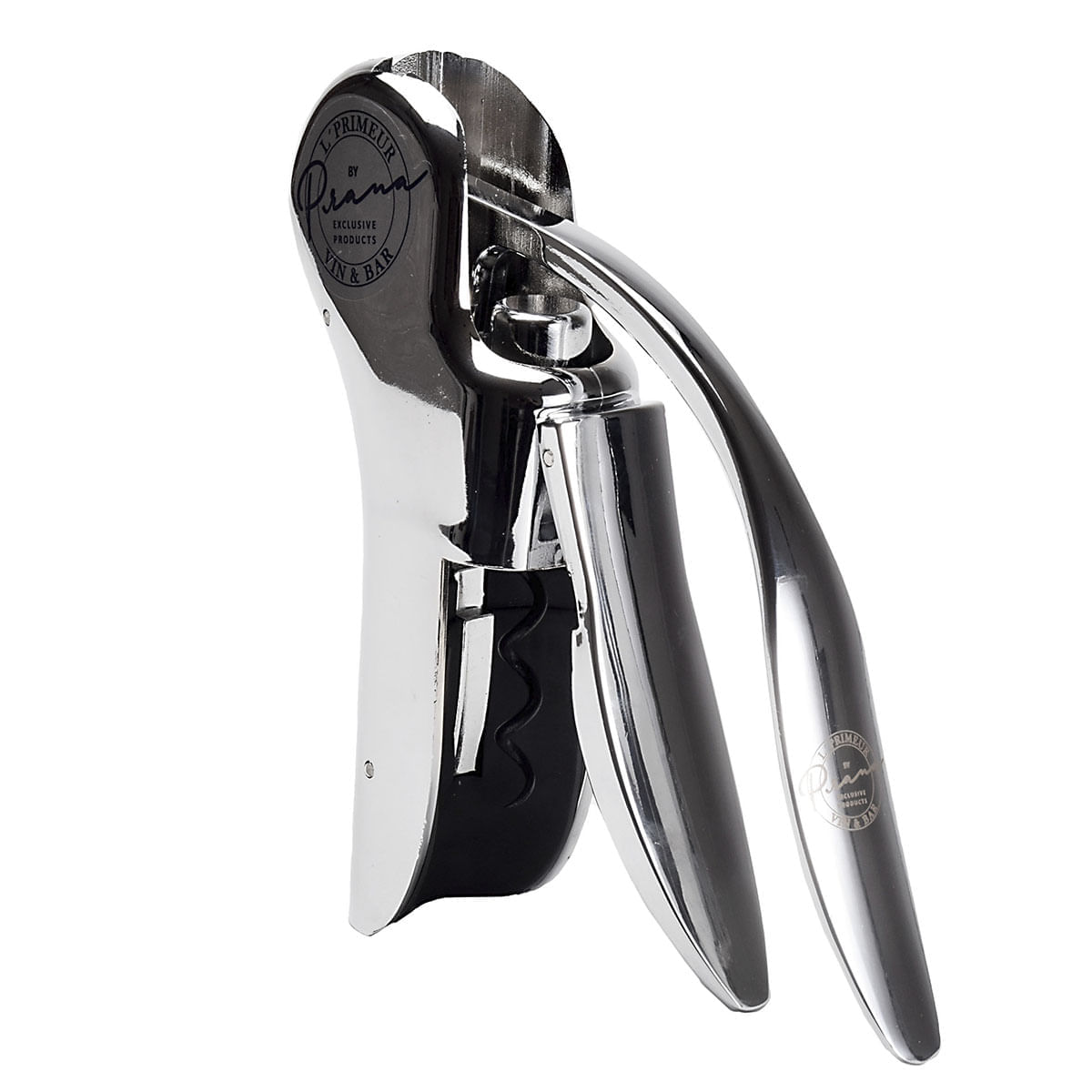 Saca Rolhas Cromado Vinho Abridor Garrafa L'Primeur Prana - Imagem 7