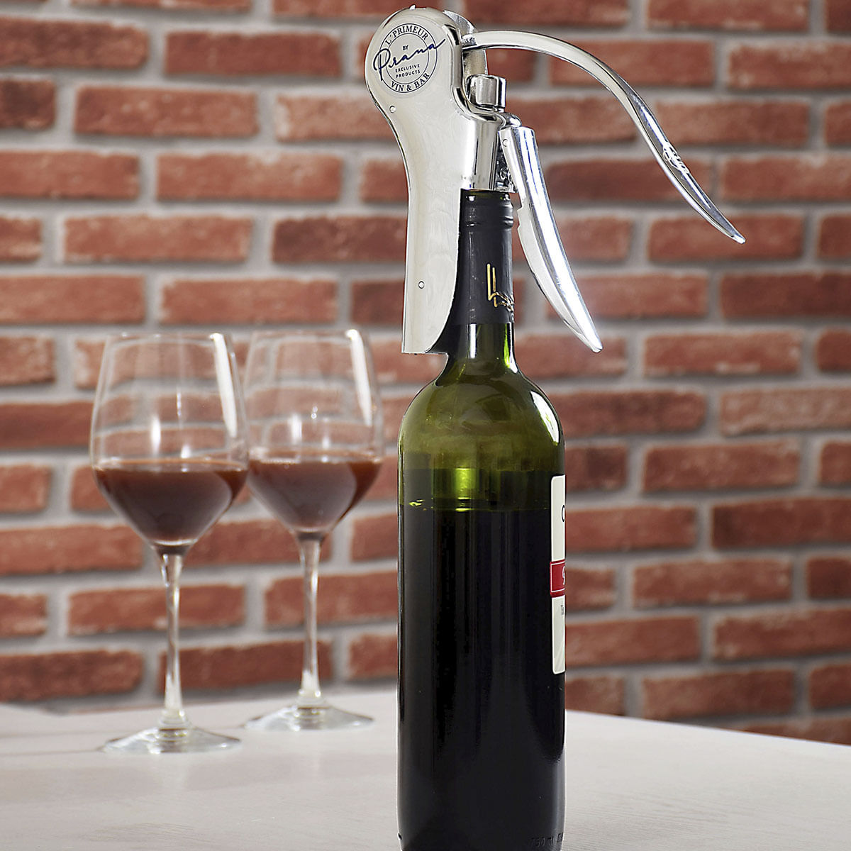 Saca Rolhas Cromado Vinho Abridor Garrafa L'Primeur Prana - Imagem 6