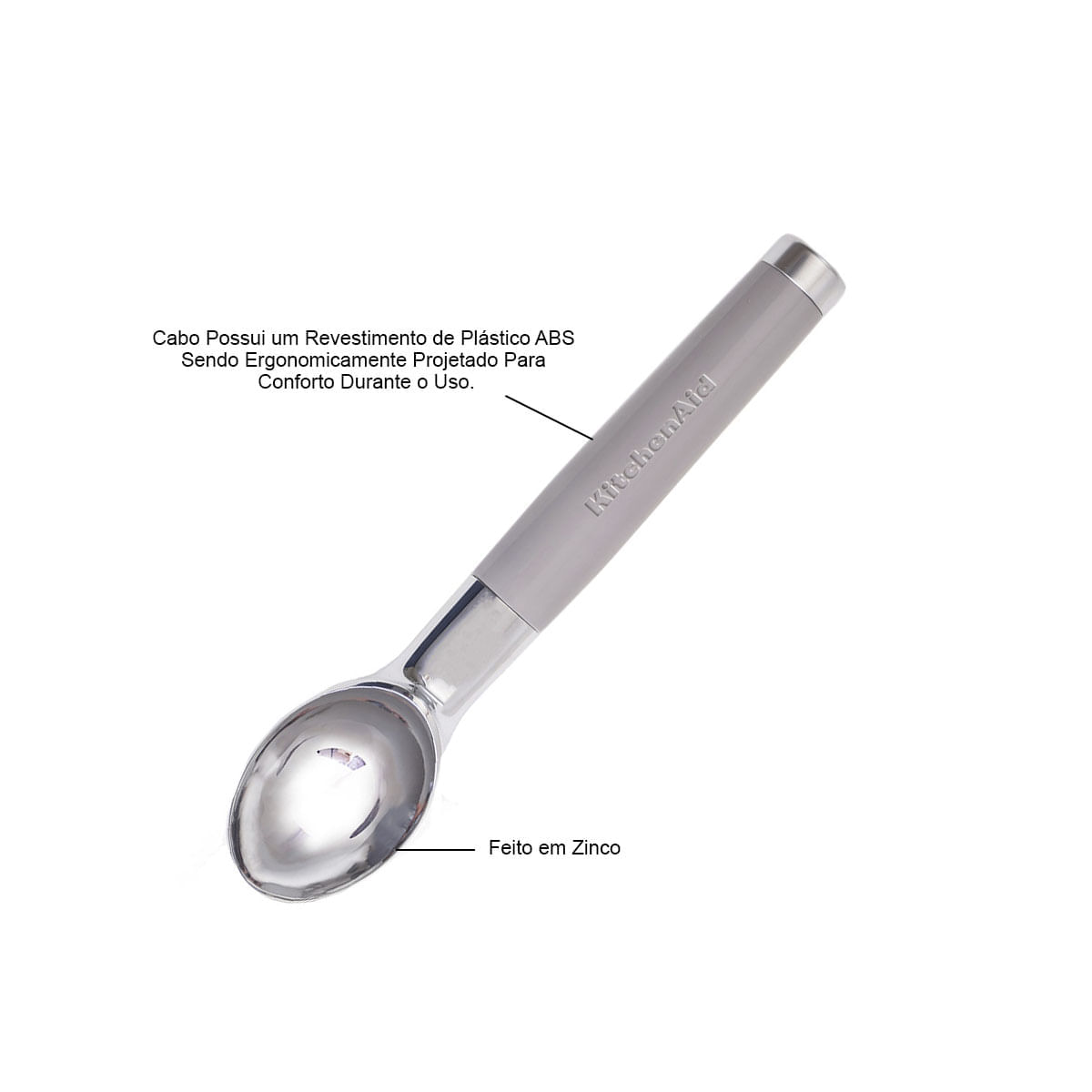 Colher Concha para Sorvete em Zinco Kitchenaid - Imagem 12