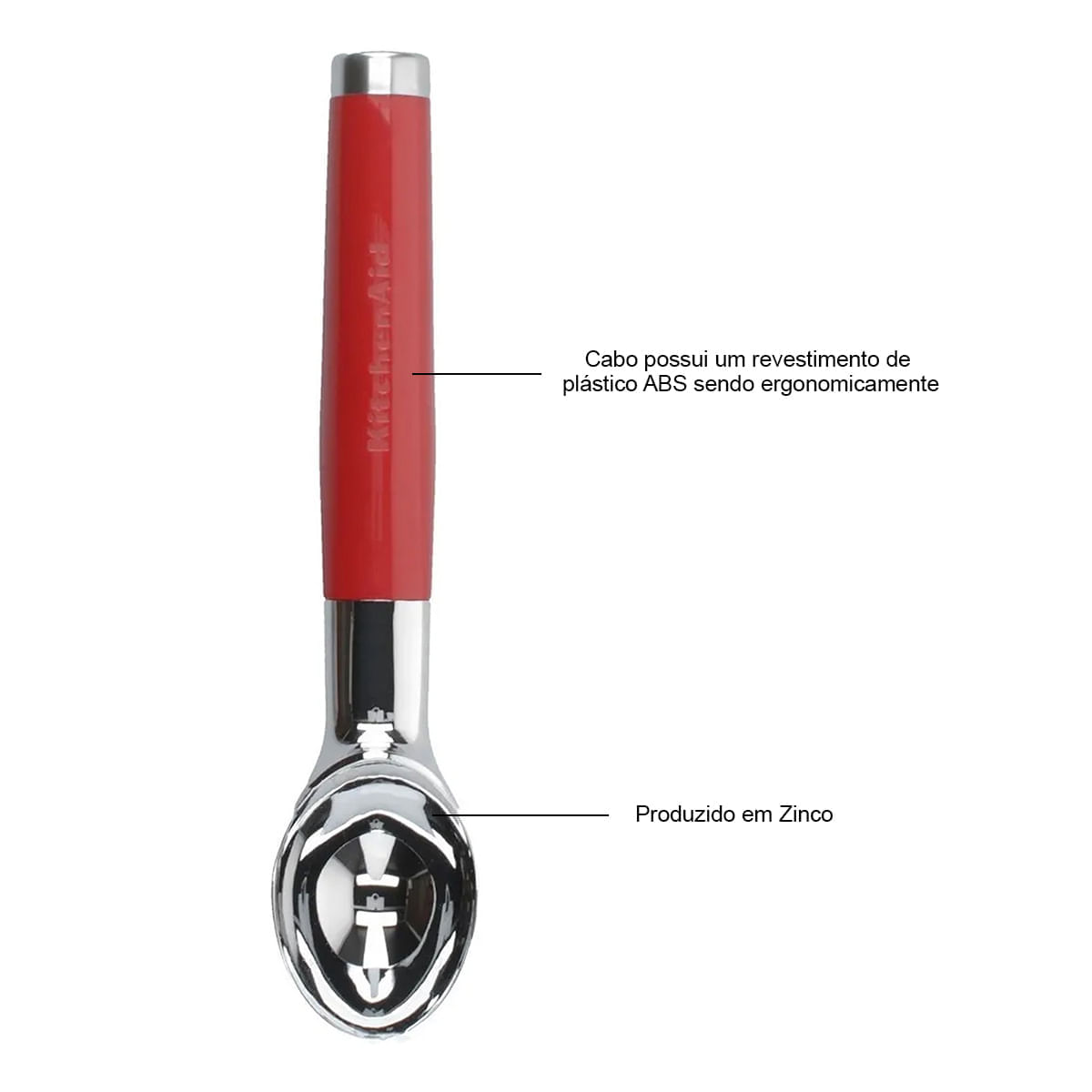 Colher Concha para Sorvete em Zinco Kitchenaid - Imagem 18