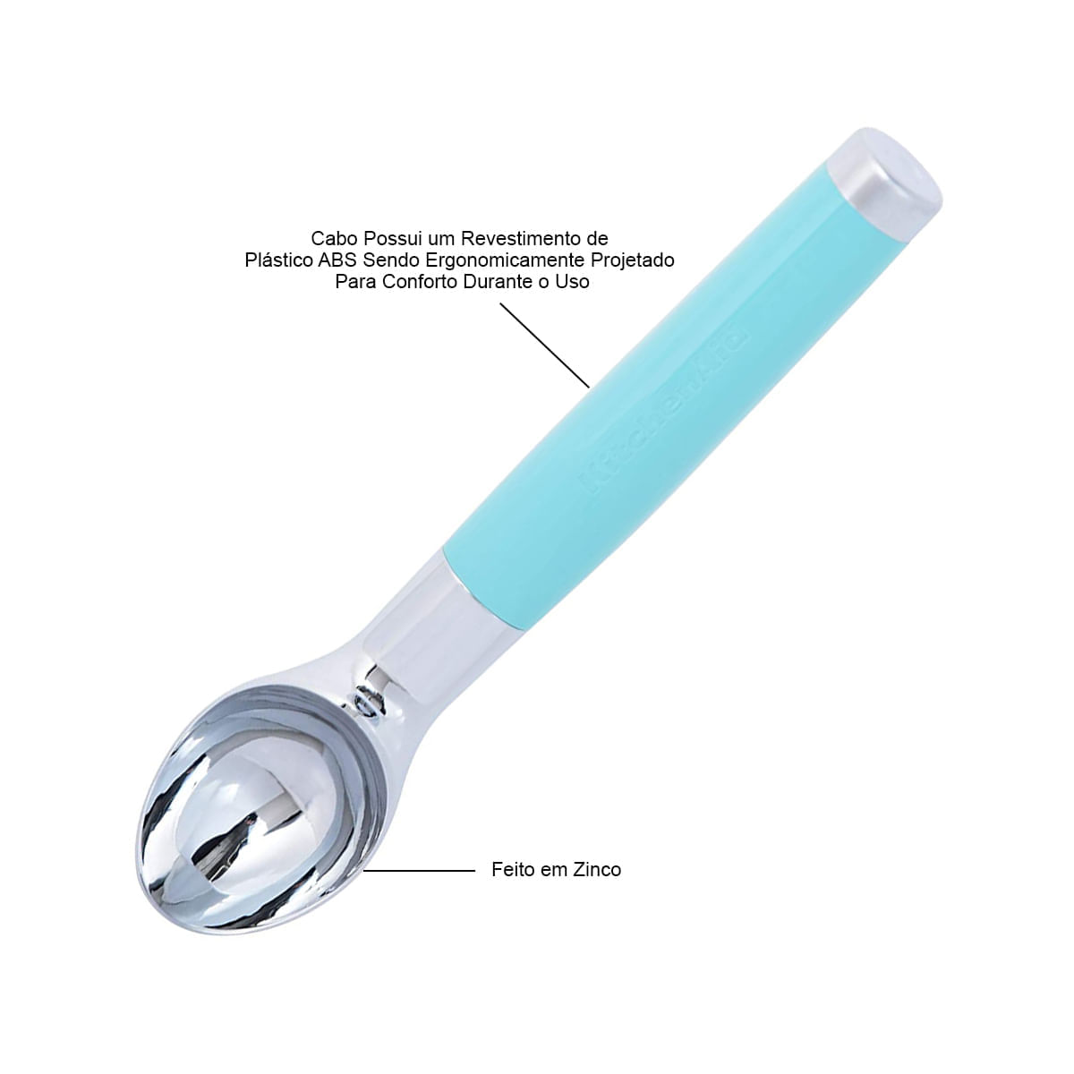 Colher Concha para Sorvete em Zinco Kitchenaid - Imagem 40