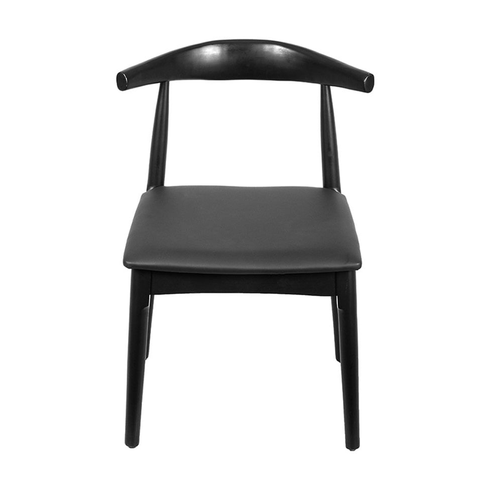 Cadeira Elbow Assento Acolchoado Preto - Imagem 2