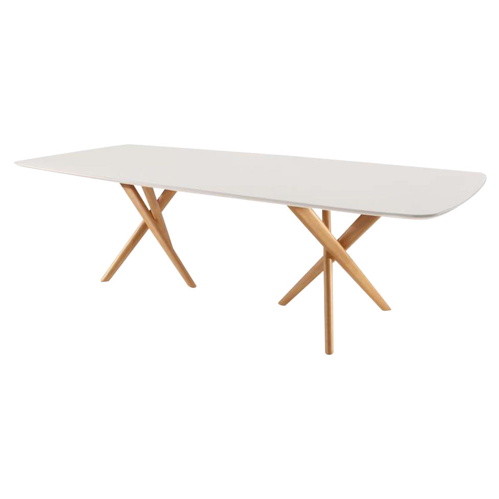 Mesa Jantar Sellenium Off White Mel 2,20m
