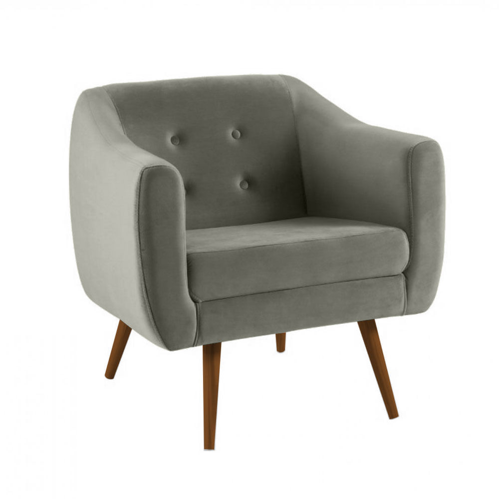 Poltrona Mimo em Boucle Cinza